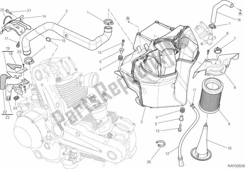 Todas as partes de Ingestão do Ducati Monster 796 ABS Thailand 2015
